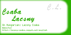 csaba lacsny business card